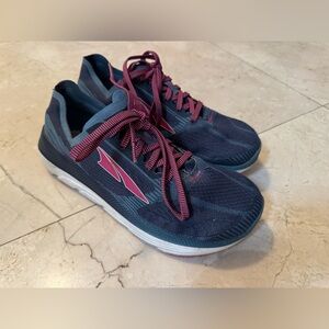 Navy and Pink Athletic Shoes